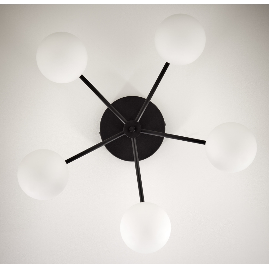 Jupiter 2049 - Накладна люстра PRATO 5xG9/14W/230V чорна/біла