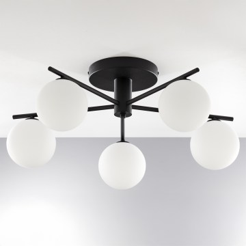 Jupiter 2049 - Накладная люстра PRATO 5xG9/14W/230V черный/белый