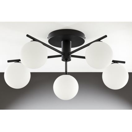 Jupiter 2049 - Накладная люстра PRATO 5xG9/14W/230V черный/белый