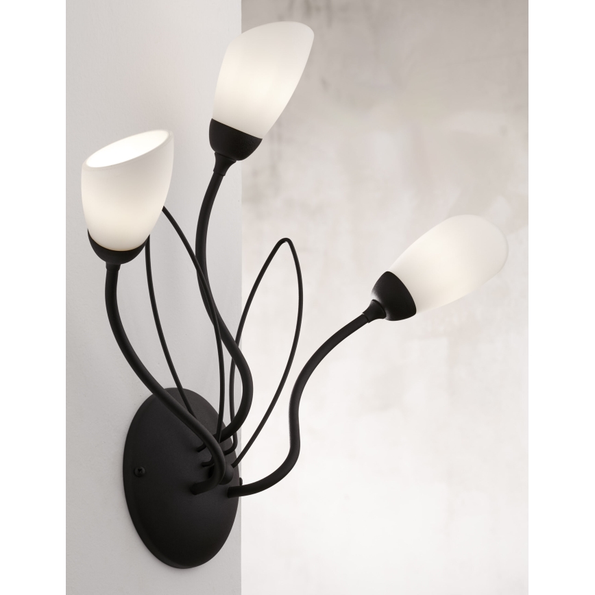 Jupiter 2059 - Настінний світильник GLORIOSA 3xG9/14W/230V чорний