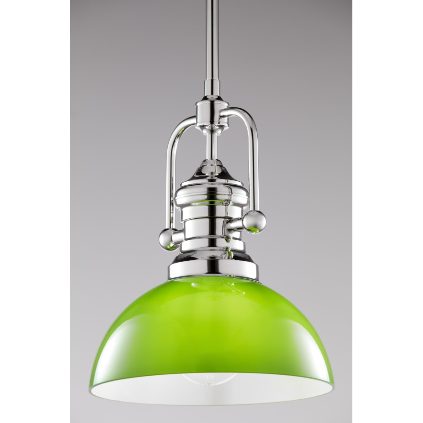Jupiter 2071 - Люстра на штанге PLATINO 1xE27/15W/230V зелёная/глянцевый хром