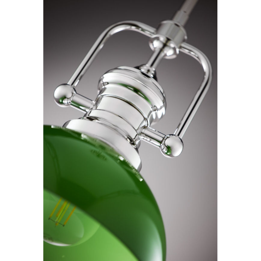 Jupiter 2071 - Люстра на штанге PLATINO 1xE27/15W/230V зелёная/глянцевый хром