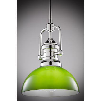 Jupiter 2071 - Люстра на штанге PLATINO 1xE27/15W/230V зелёная/глянцевый хром