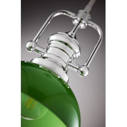 Jupiter 2071 - Люстра на штанзі PLATINO 1xE27/15W/230V зелена/блискучий хром