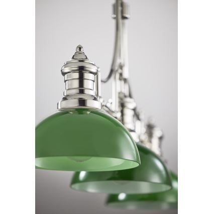 Jupiter 2072 - Люстра на штанзі PLATINO 3xE27/15W/230V зелена/глянцевий хром