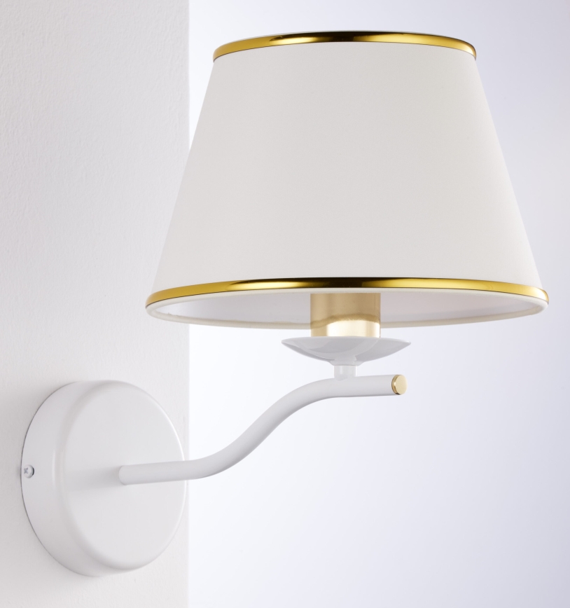 Jupiter 2086 - Настенный светильник SAMBA 1xE27/15W/230V белый/золотой