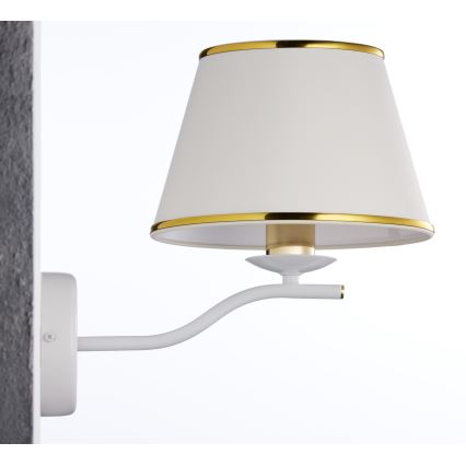 Jupiter 2086 - Настінний світильник SAMBA 1xE27/15W/230V білий/золотий