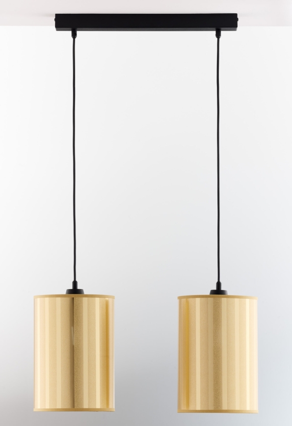 Jupiter 2091 - Люстра на тросе CORTINA 2xE27/15W/230V, золотая/чёрная