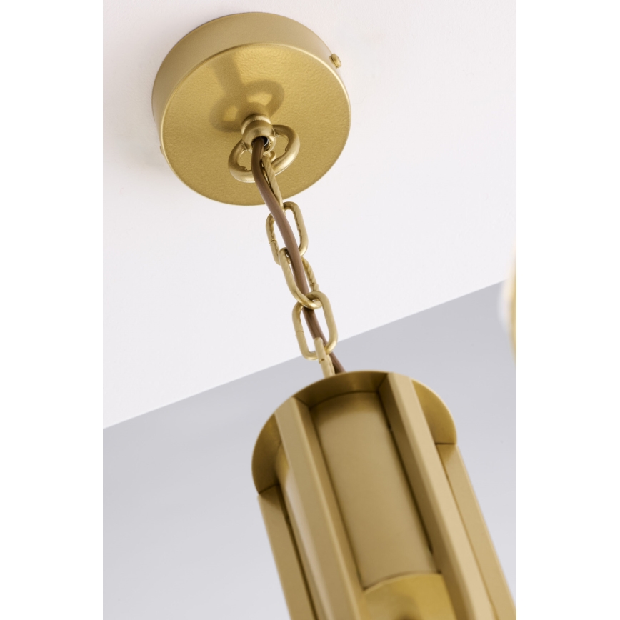 Jupiter 2093 - люстра на цепи ARTHUR 3xE27/15W/230V, синяя/золотая