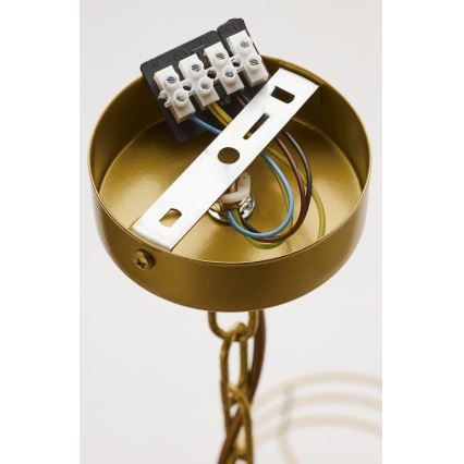 Jupiter 2095 - Люстра на цепи ARTHUR 6xE27/15W/230V синяя/золотая