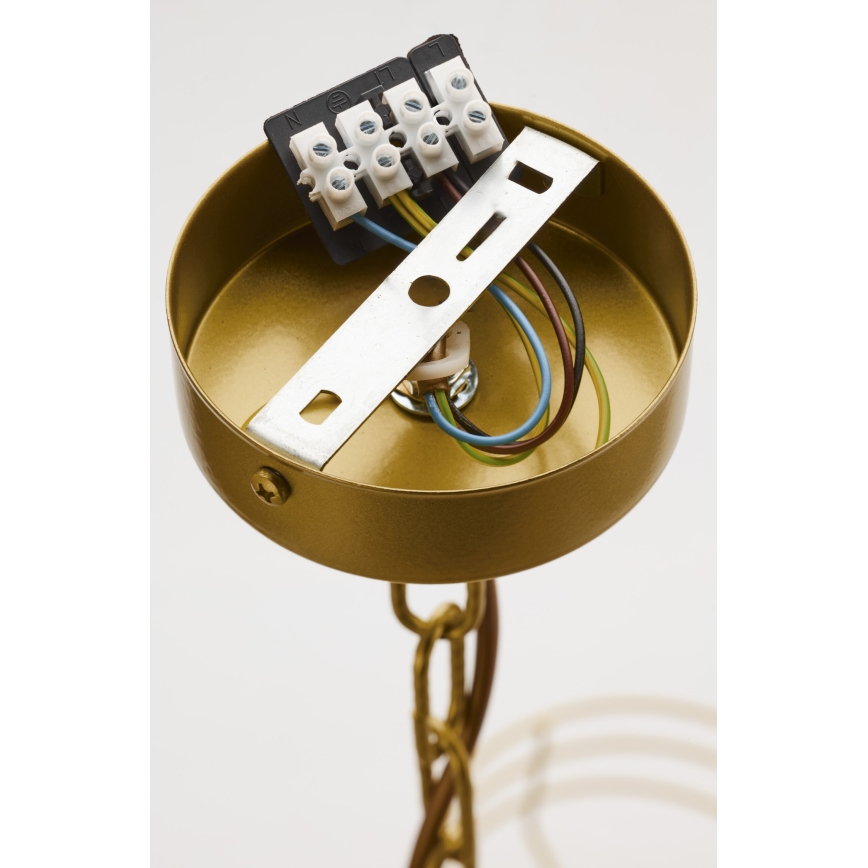 Jupiter 2095 - Люстра на ланцюгу ARTHUR 6xE27/15W/230V синя/золота