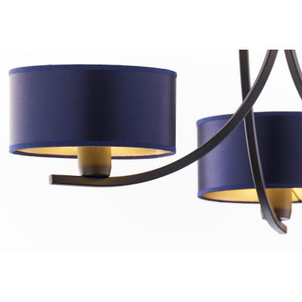 Jupiter 2099 - Подвесная люстра на цепи ARTHUR 3xE27/15W/230V синяя/чёрная