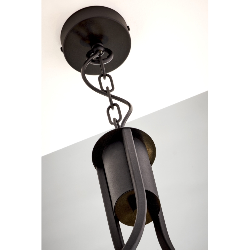 Jupiter 2103 - Подвесная люстра на цепи ARTHUR 3xE27/15W/230V белый/чёрный/мраморный декор