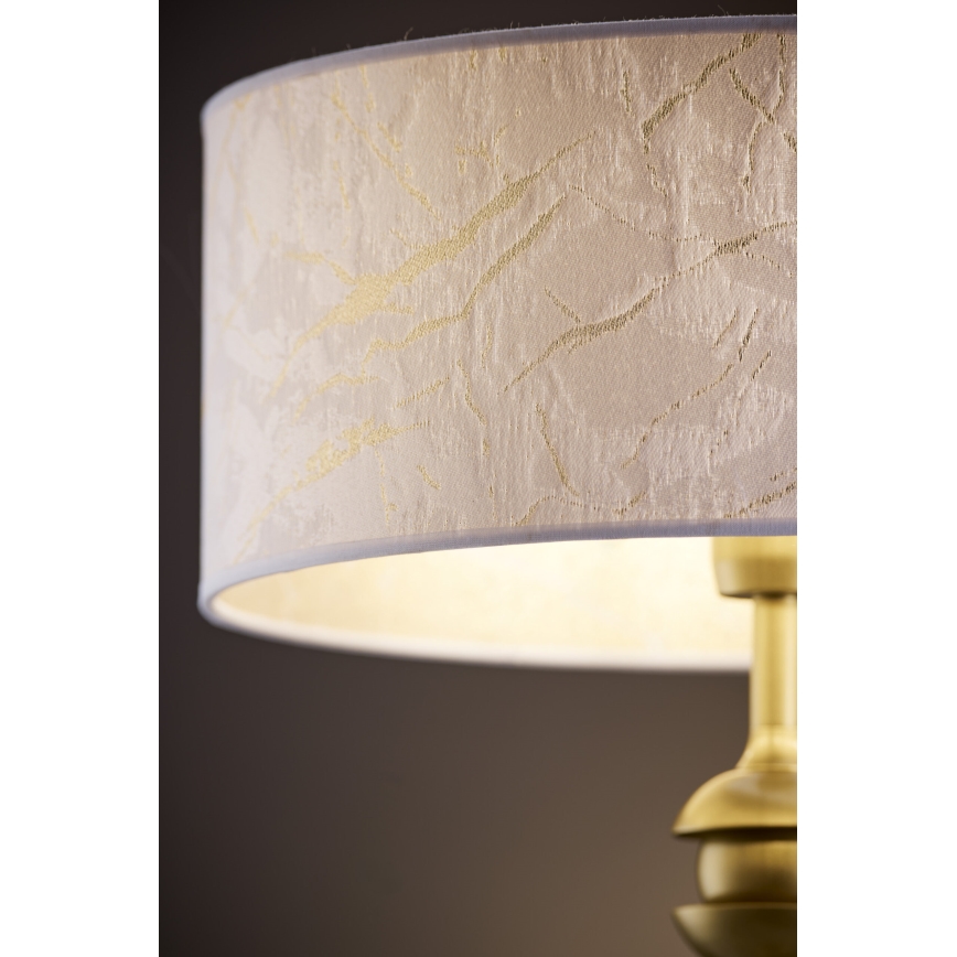 Jupiter 2112 - Настольная лампа KASZMIR 1xE27/15W/230V белая/золотая/декор под мрамор