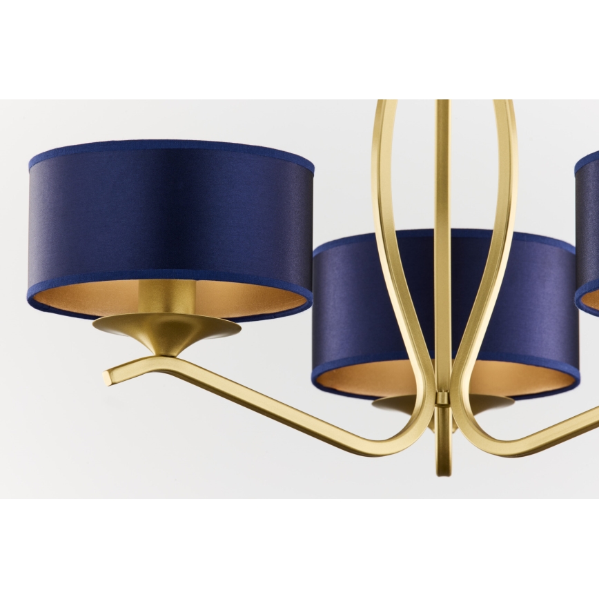 Jupiter 2113 - Люстра на штанге KASZMIR 3xE27/15W/230V синий/золотой
