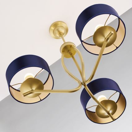 Jupiter 2113 - Люстра на штанге KASZMIR 3xE27/15W/230V синий/золотой