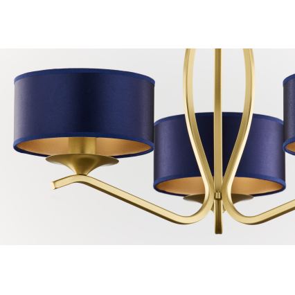 Jupiter 2113 - Люстра на штанзі KASZMIR 3xE27/15W/230V синя/золота
