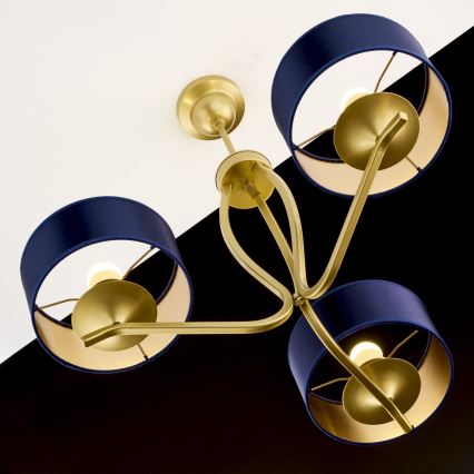 Jupiter 2113 - Люстра на штанзі KASZMIR 3xE27/15W/230V синя/золота