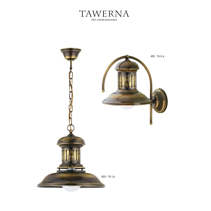 Jupiter 418 - TA K p - Настінний світильник TAWERNA 1xE27/60W/230V