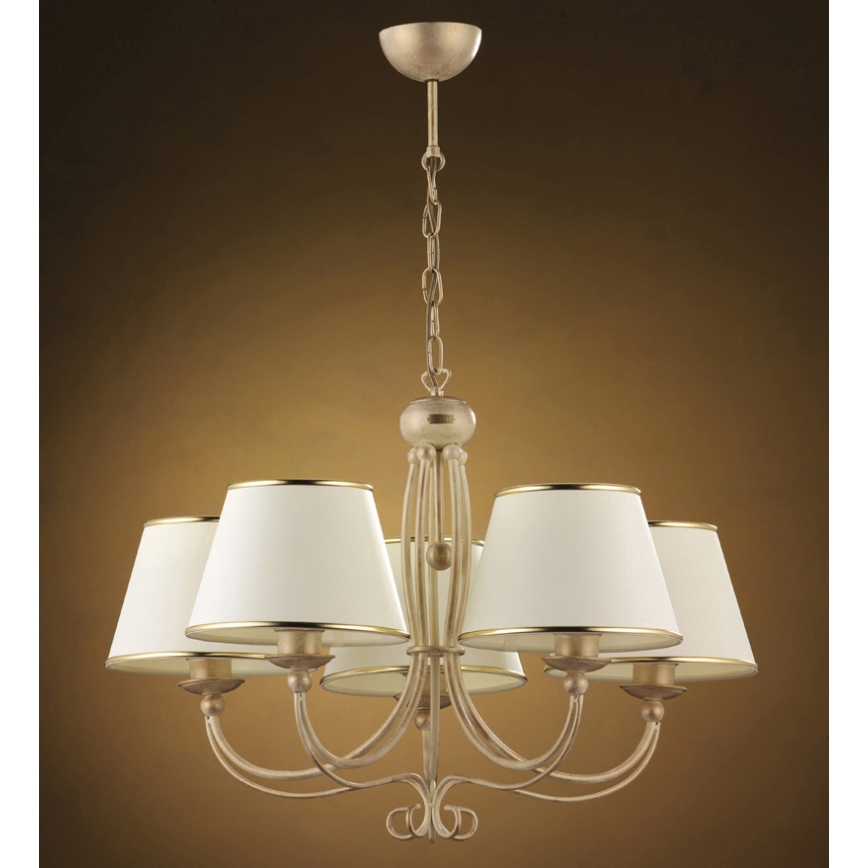 Jupiter 515 - LA-5-E - Подвесная люстра на цепи LAURA 5xE27/60W/230V