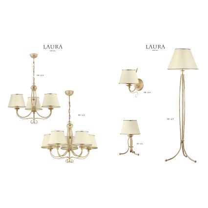 Jupiter 516 - LA-K-E  - Настінний світильник LAURA 1xE27/60W/230V