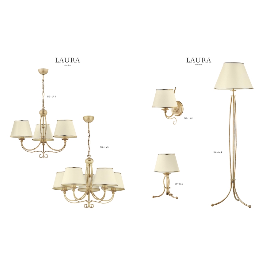Jupiter 516 - LA-K-E  - Настінний світильник LAURA 1xE27/60W/230V