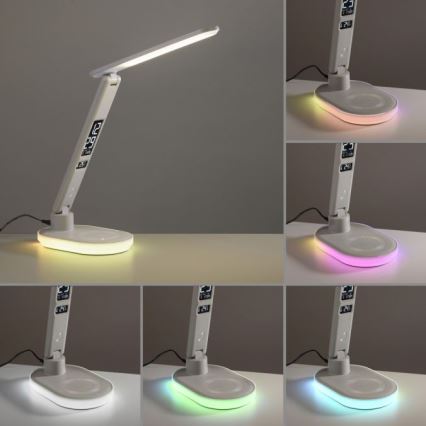 JUST LIGHT. 11018-16 - Сенсорная столовая лампа TINA LED/4W/230V с беспроводной зарядкой, белая