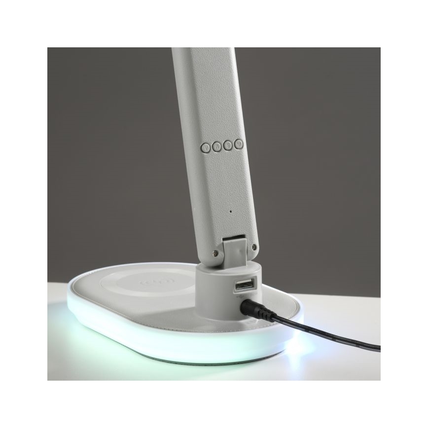 JUST LIGHT. 11018-16 - Сенсорная столовая лампа TINA LED/4W/230V с беспроводной зарядкой, белая