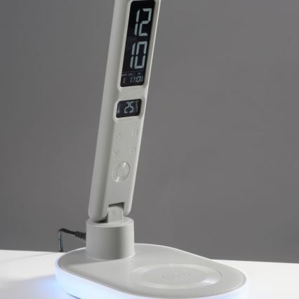 JUST LIGHT. 11018-16 - RGBW LED Touch Desk Lamp with Wireless Charging TINA LED/4W/230V White