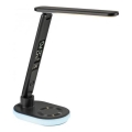 JUST LIGHT. 11018-18 - LED RGBW Dimmable Touch Desk Lamp with Wireless Charging TINA LED/4W/230V Black
