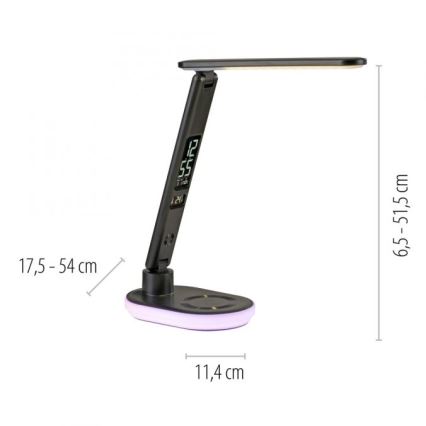 JUST LIGHT. 11018-18 - LED RGBW LED Сенсорна настільна лампа з регулюванням яскравості та бездротовою зарядкою TINA LED/4W/230V