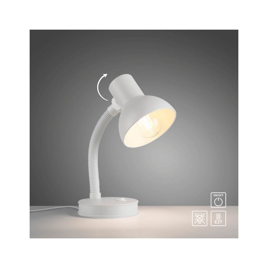 JUST LIGHT. 11080-16 - Гибкий столовый светильник FLEXI 1xE27/25W/230V белый