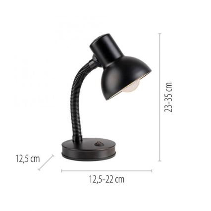 JUST LIGHT. 11080-18 - Гибкий столовый светильник FLEXI 1xE27/25W/230V черный