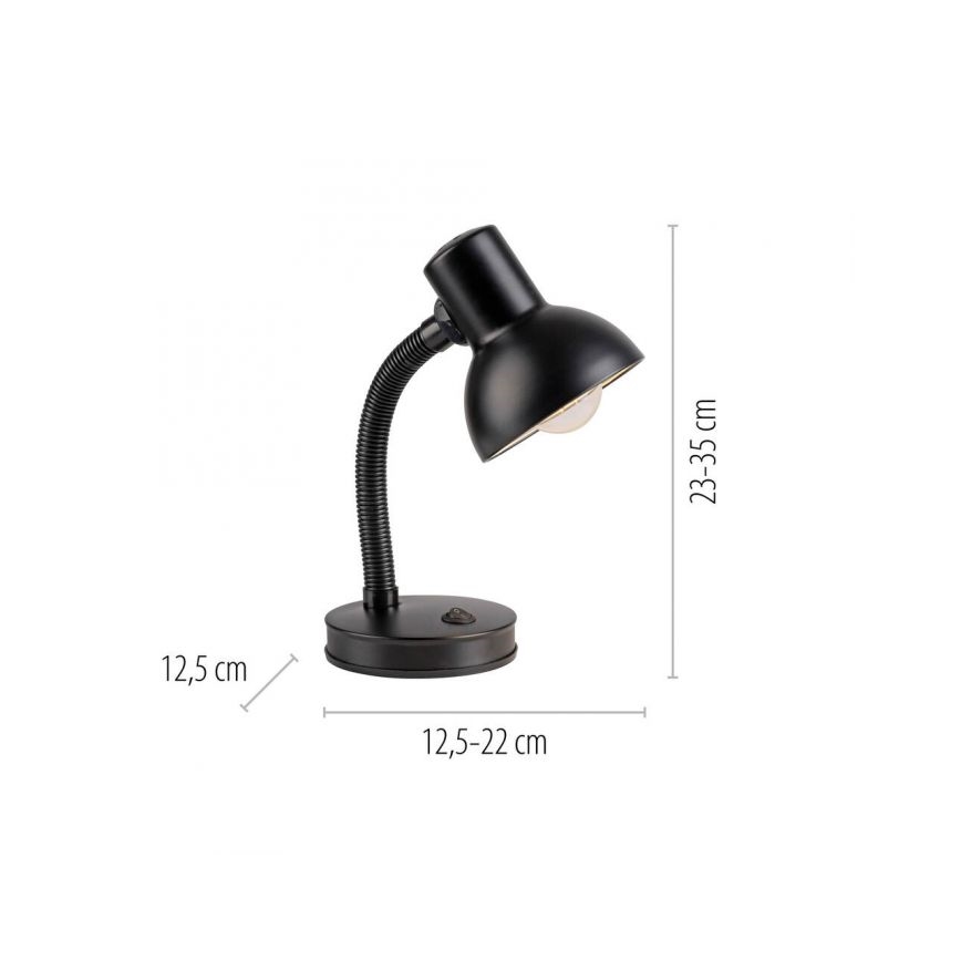 JUST LIGHT. 11080-18 - Гибкий столовый светильник FLEXI 1xE27/25W/230V черный