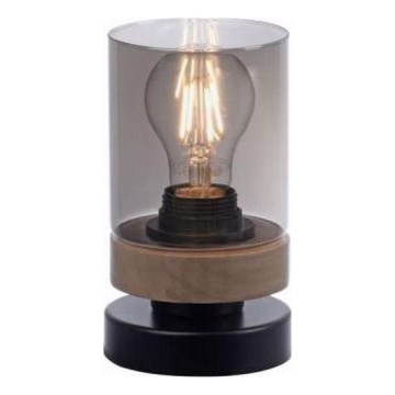 JUST LIGHT. 11310-18 - Настільна лампа PASQUAL 1xE27/40W/230V чорний/каучукове дерево