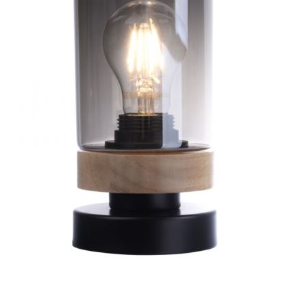 JUST LIGHT. 11310-18 - Настільна лампа PASQUAL 1xE27/40W/230V чорний/каучукове дерево