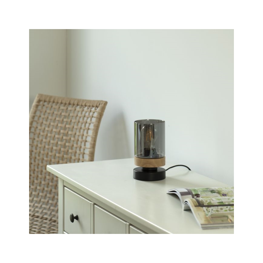 JUST LIGHT. 11310-18 - Настольная лампа PASQUAL 1xE27/40W/230V черный/каучук