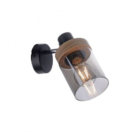 JUST LIGHT. 11311-18 - Настенный точечный светильник PASQUAL 1xE27/40W/230V черный/каучук