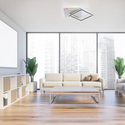 JUST LIGHT. 11327-95 - Стельовий RGBW-світильник з регулюванням яскравості RENDA LED/31W/230V 2700-5000K + пульт дистанційного керування