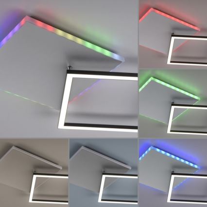 JUST LIGHT. 11327-95 - Стельовий RGBW-світильник з регулюванням яскравості RENDA LED/31W/230V 2700-5000K + пульт дистанційного керування