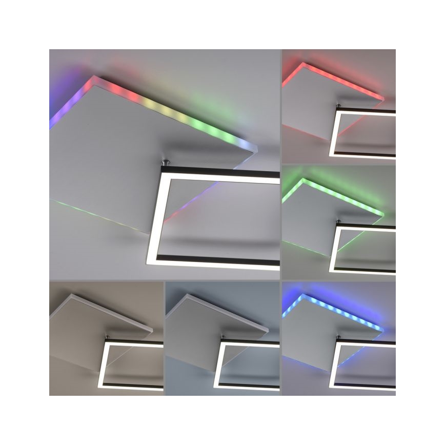 JUST LIGHT. 11327-95 - Стельовий RGBW-світильник з регулюванням яскравості RENDA LED/31W/230V 2700-5000K + пульт дистанційного керування