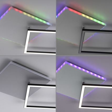 JUST LIGHT. 11327-95 - Стельовий RGBW-світильник з регулюванням яскравості RENDA LED/31W/230V 2700-5000K + пульт дистанційного керування