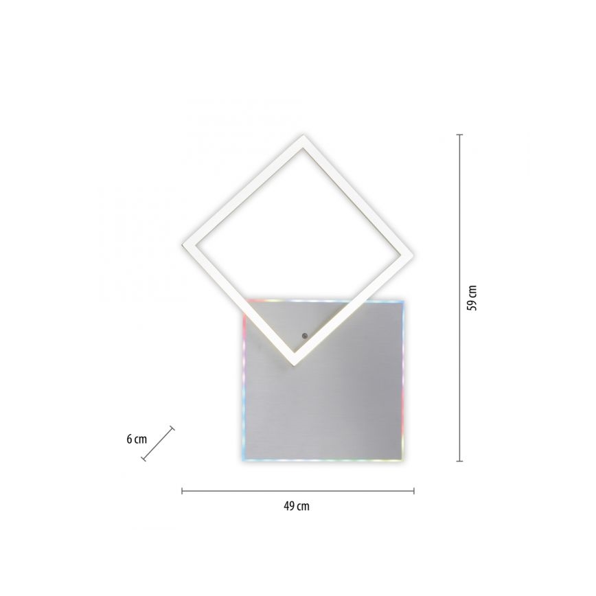 JUST LIGHT. 11327-95 - Светодиодный потолочный RGBW-светильник с регулированием яркости RENDA LED/31W/230V 2700-5000K + дистанционное управление