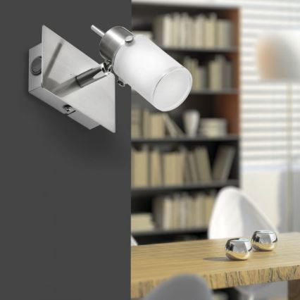 JUST LIGHT. 11931-55 - Світлодіодний настінний точковий світильник MAX 1xGU10/4W/230V матовий хром