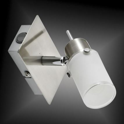 JUST LIGHT. 11931-55 - Світлодіодний настінний точковий світильник MAX 1xGU10/4W/230V матовий хром