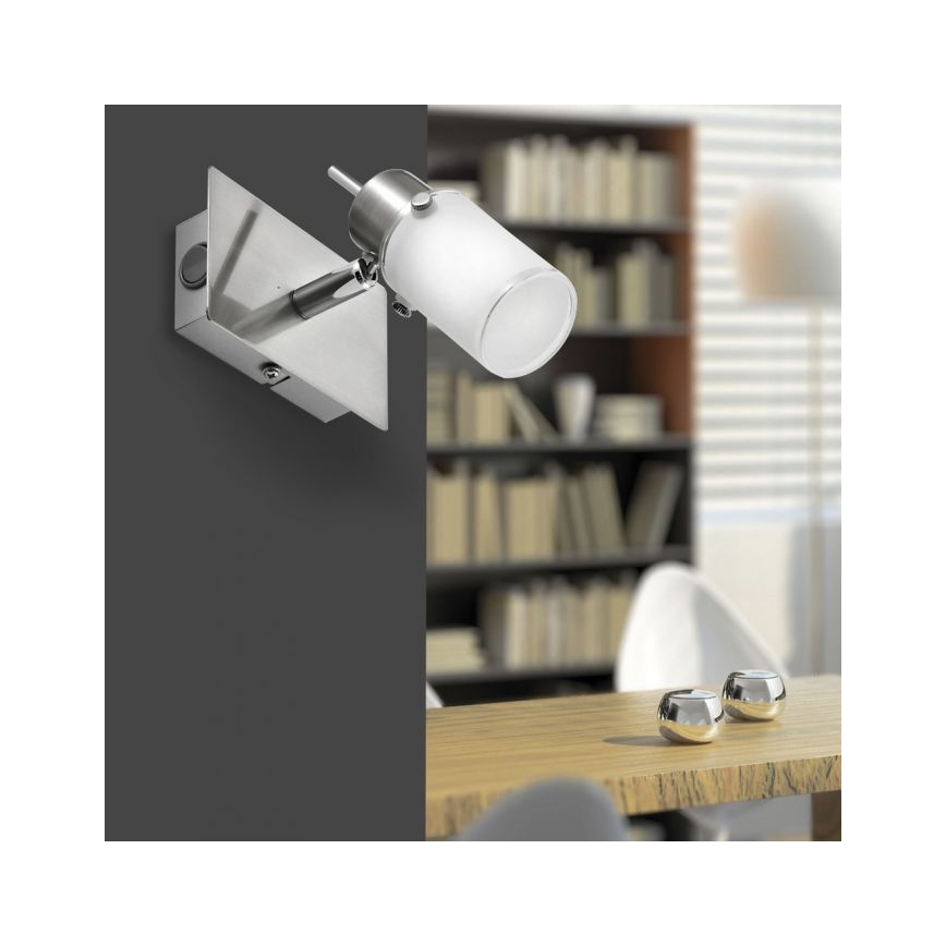 JUST LIGHT. 11931-55 - Світлодіодний настінний точковий світильник MAX 1xGU10/4W/230V матовий хром
