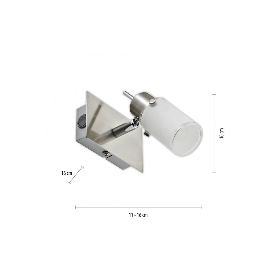 JUST LIGHT. 11931-55 - Світлодіодний настінний точковий світильник MAX 1xGU10/4W/230V матовий хром