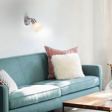 JUST LIGHT. 11951-55 - Настінний точковий світильник KARO 1xE14/40W/230V матовий хром