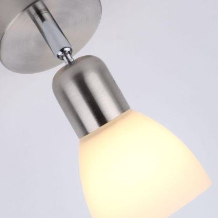 JUST LIGHT. 11951-55 - Настінний точковий світильник KARO 1xE14/40W/230V матовий хром