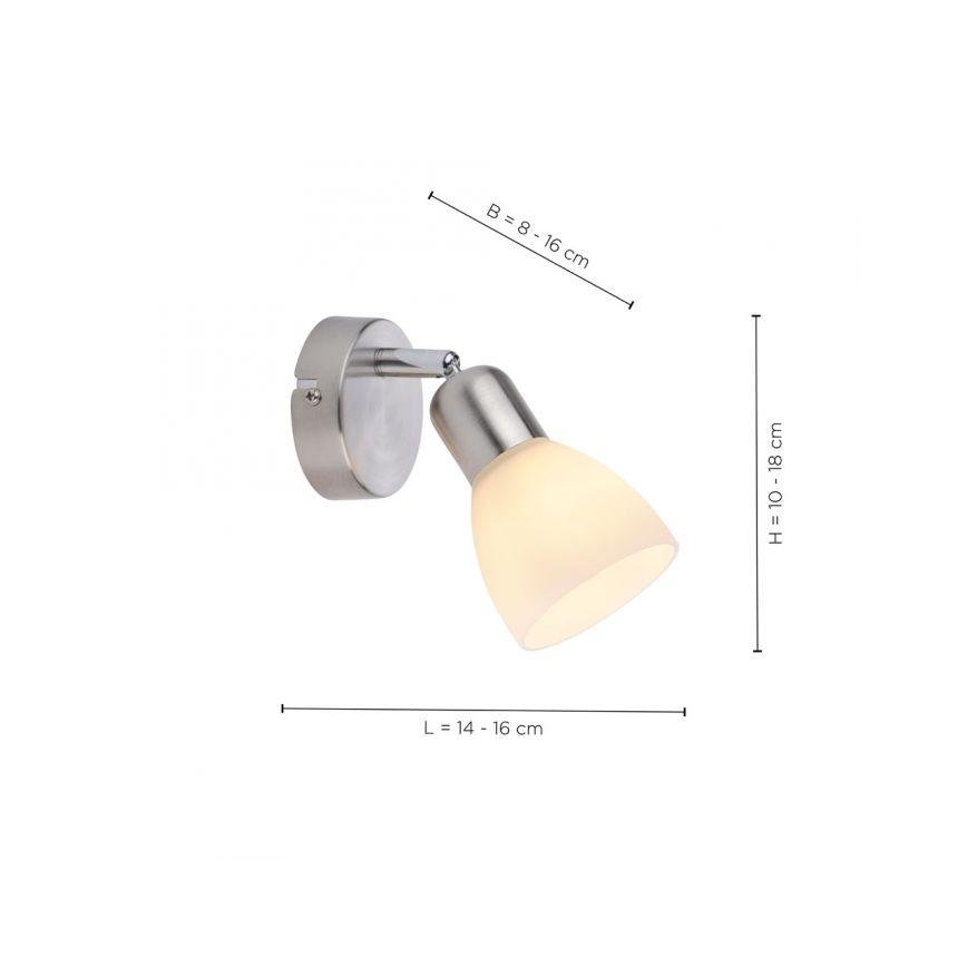JUST LIGHT. 11951-55 - Настінний точковий світильник KARO 1xE14/40W/230V матовий хром